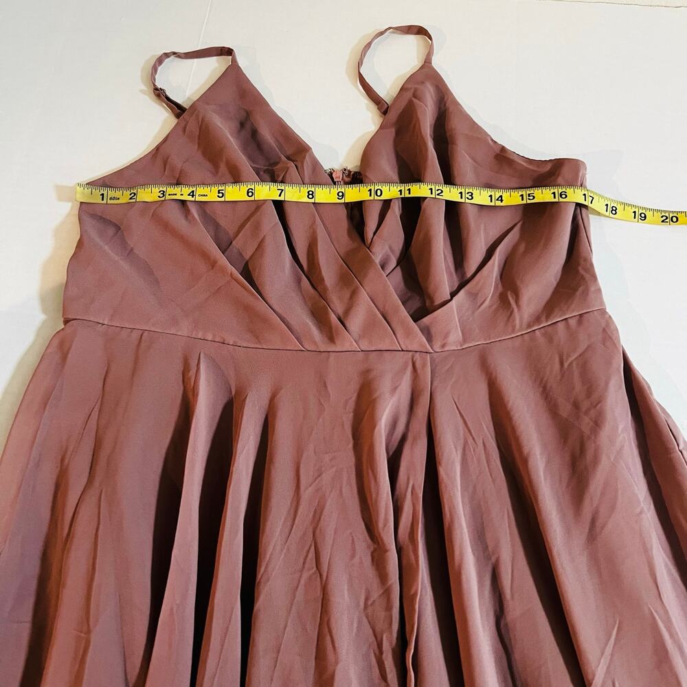 Anthropologie BHLDN Eva Spagetti Strap Maxi Dress Size XL Mauve - Picture 5 of 7